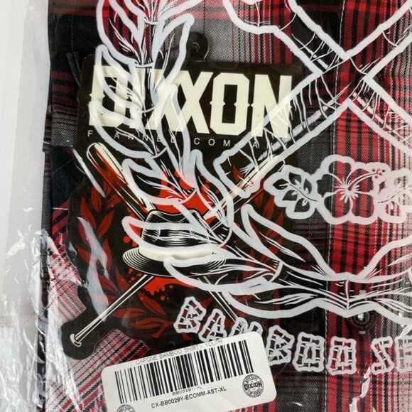 DIXXON Youth Division Shirt Boys XL Capone Bamboo Plaid Summer Camp Punk - Picture 4 of 6
